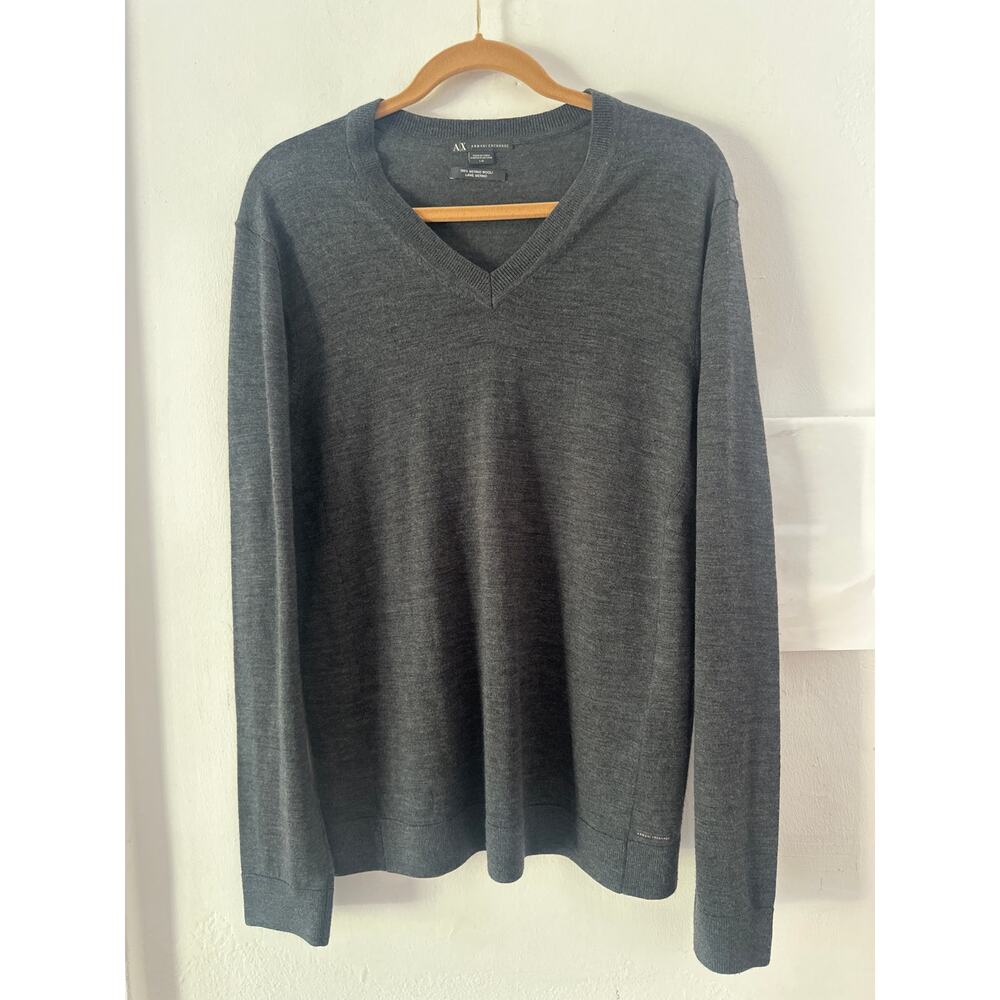 Armani Exchange 100% MERINO WOOL/ LAINE MERINO Sz L mint condition